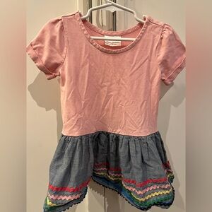 Hanna Andersson Pink and Blue Kids Tee dress